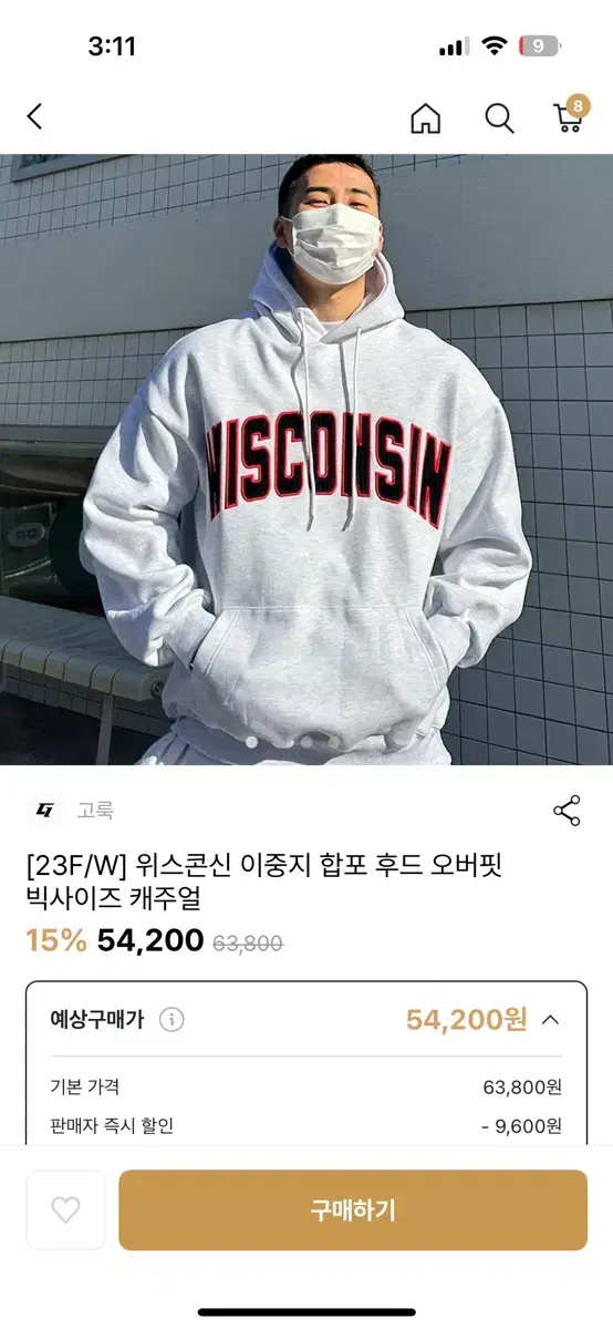 위스콘신 후드티